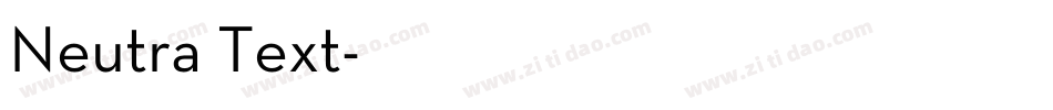 Neutra Text字体转换